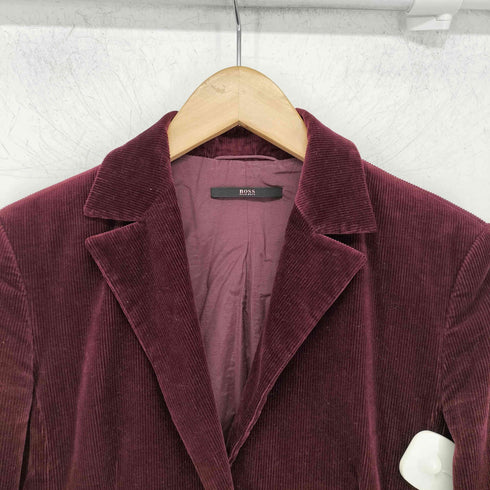 バーバリーブルーレーベル BURBERRY BLUE LABEL ロゴ刺繍 銀ボタンテーラードジャケット レディース JPN:38