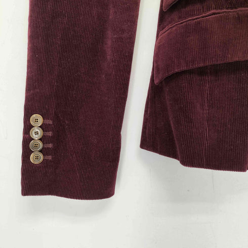 バーバリーブルーレーベル BURBERRY BLUE LABEL ロゴ刺繍 銀ボタンテーラードジャケット レディース JPN:38