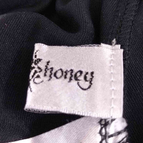 ドラッグハニー Drug honey チェック柄蜘蛛の巣レースヘムカットスカート Y2K レディース
