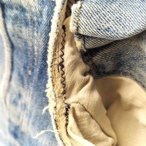 リーバイス Levis 70S 66前期 スモールe バックポケット裏シングルステッチ 黒カン ボタン裏6 501 ストレートデニムパンツ メンズ 33/33