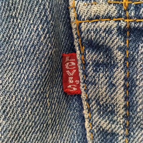 リーバイス Levis 70S 66前期 スモールe バックポケット裏シングルステッチ 黒カン ボタン裏6 501 ストレートデニムパンツ メンズ 33/33