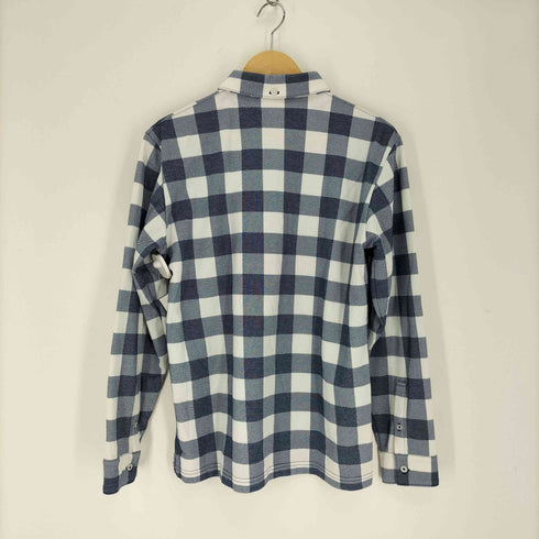 アディダス adidas ロゴ刺繍チェック L/S ポロシャツ メンズ L/G