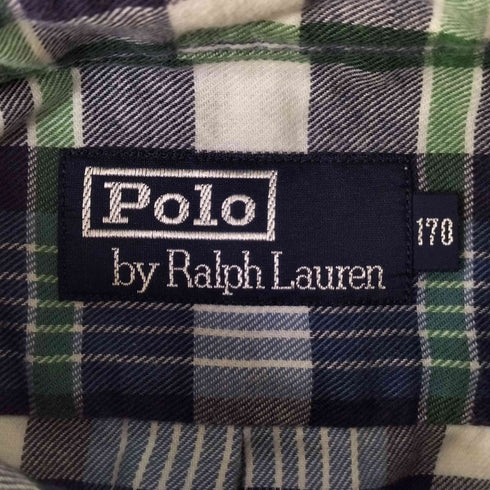 ポロバイラルフローレン Polo by RALPH LAUREN 90s チェック 柄 半袖シャツ メンズ 170