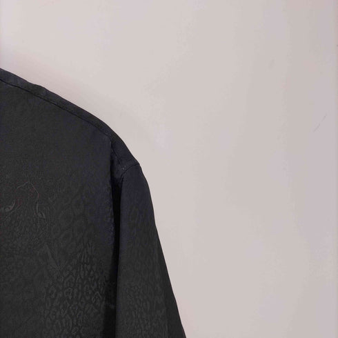 SUN ZOOM 織り レオパード柄 総柄 L/S ポリ シャツ メンズ JPN:L