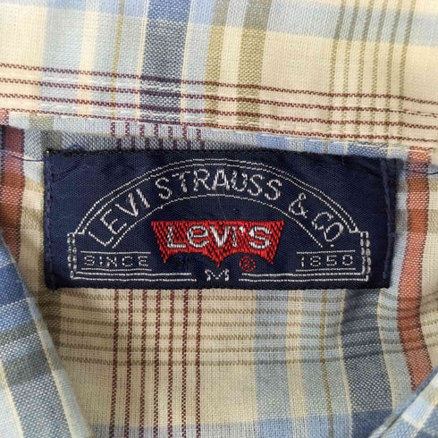 リーバイス Levis 70S-80s bigE チェック ウエスタンシャツ メンズ import:M