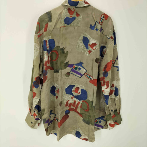 グーチ GOOUCH 総柄 L/S シルク シャツ メンズ import:L