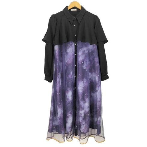 アクシーズファム axes femme テレスコーププリントケープ ワンピース レディース JPN:M