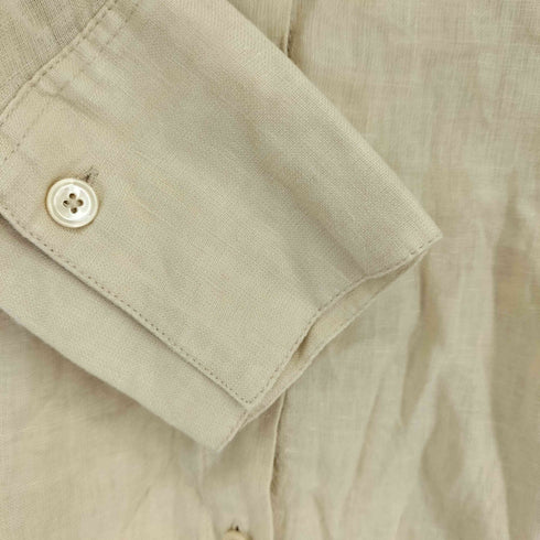 ザラ ZARA サイドスリット リネンシャツ レディース import:XS