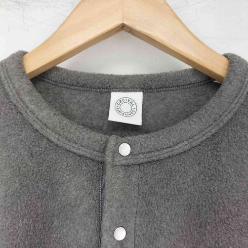 オーシバル ORCIVAL Fleece Crew Neck Cardigan フリース クルーネック カーディガン レディース スナップボタン パールボタン クロップド丈 レディース JPN:2