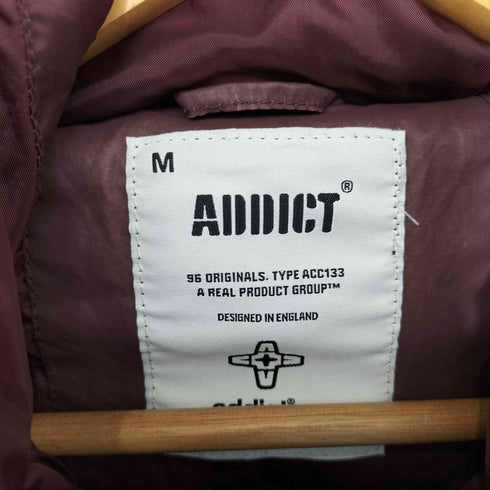 アディクト ADDICT キルティングフーデットコート メンズ import:M