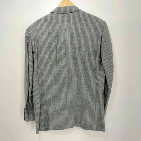 アクアスキュータム AQUASCUTUM リネンシルク 背抜き ストライプ 2B テーラードジャケット メンズ import:S