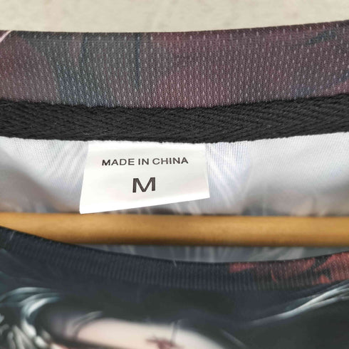 花魁 和柄クルーネックTシャツ メンズ M