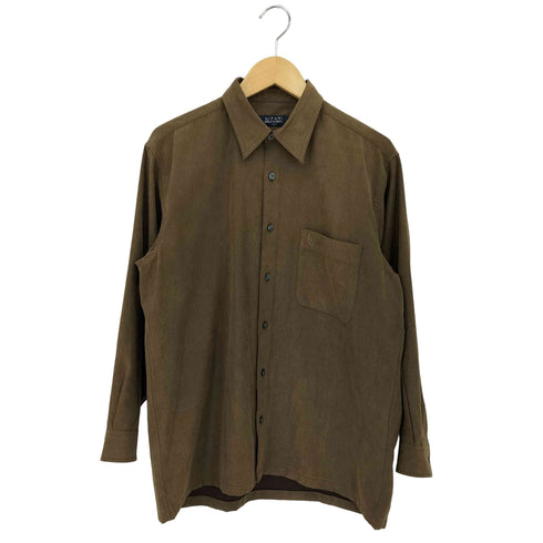 ジャンニヴァレンティノ GIANNI VALENTINO フェイクレザー レギュラーカラーシャツ メンズ M