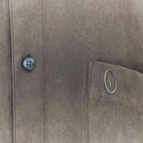 ジャンニヴァレンティノ GIANNI VALENTINO フェイクレザー レギュラーカラーシャツ メンズ M