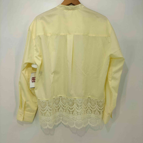 ナノユニバース NANO universe 裾レース 切替 L/S ブラウス レディース FREE