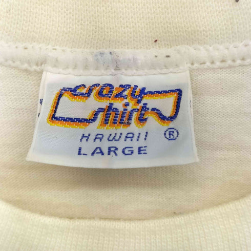 クレイジーシャツ CRAZY SHIRTS USA製 両面プリント クルーネックTシャツ メンズ