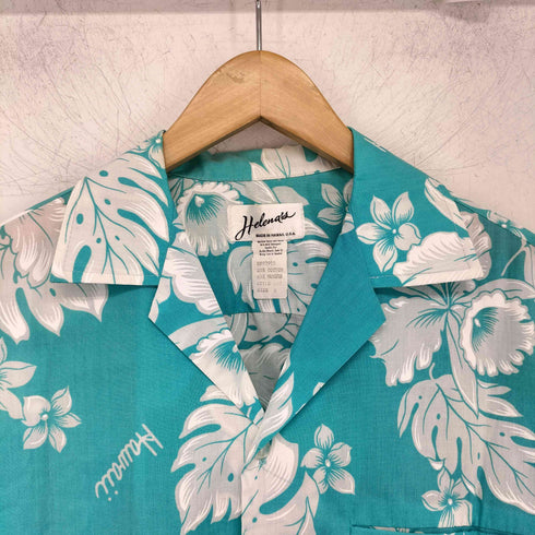 helena's 80s コットン混 ボタニカルパターン アロハシャツ メンズ import:S