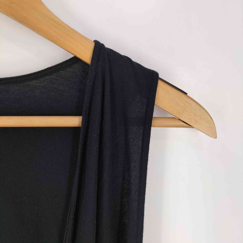 SILENT DAMIR DOMA フロントアシメ ノースリーブ ラップ チュニックワンピース レディース import:S