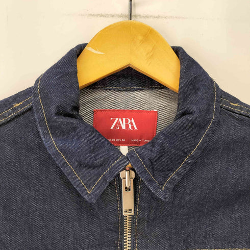 ザラ ZARA HARRY LAMBERT デニムジャケット トラッカージャケット ダブルジップ メンズ import:XS