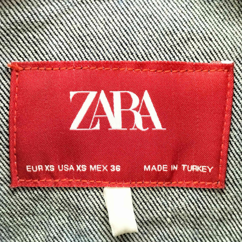ザラ ZARA HARRY LAMBERT デニムジャケット トラッカージャケット ダブルジップ メンズ import:XS