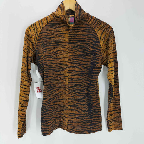 ケンゾー KENZO 90S ゼブラ 総柄 ウール ハイネック ニット セーター メンズ JPN:M
