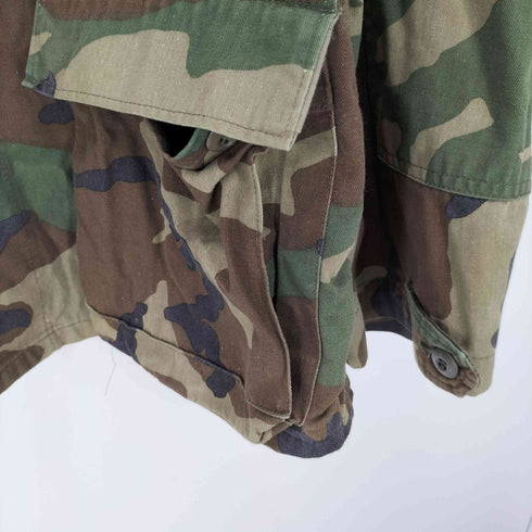 ユーエスアーミー U.S. ARMY 80S WOODLAND PATTERN ウッドランドカモ 迷彩柄 コンバット ミリタリー シャツ 1983年製 メンズ LARGE-REGULAR