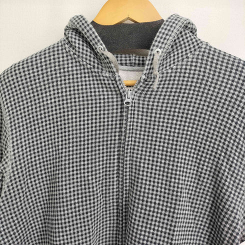 ユニクロ UNIQLO OLD ORIGINAL WASH チェック柄 ジップパーカー レディース JPN:L