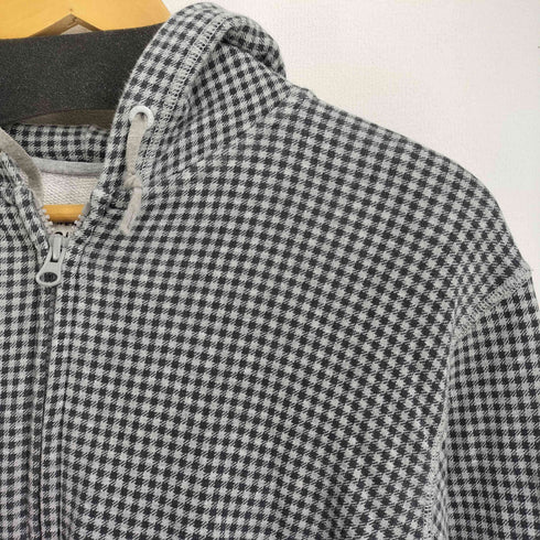 ユニクロ UNIQLO OLD ORIGINAL WASH チェック柄 ジップパーカー レディース JPN:L