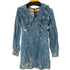 ガニー Ganni Denim Bleach Ruffle Mini Dress レディース 34