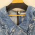ガニー Ganni Denim Bleach Ruffle Mini Dress レディース 34