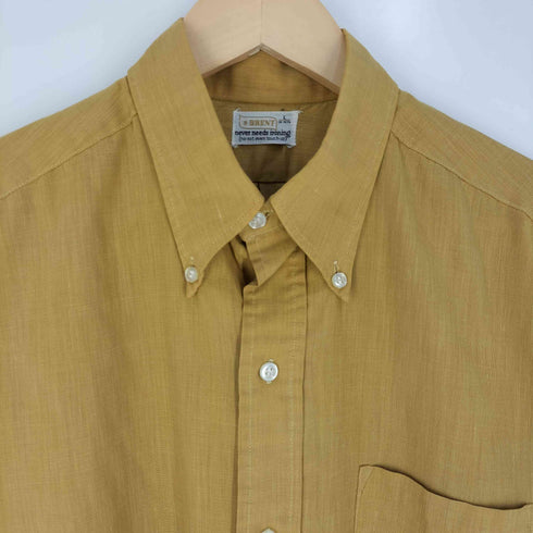 ブレント BRENT 60S~70S NEVER NEEDS IRONING 3点止め S/S シャツ メンズ 16 1/2
