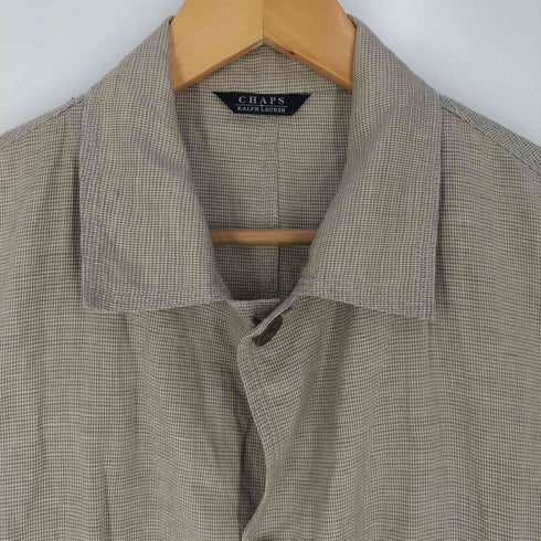 チャップスラルフローレン CHAPS RALPH LAUREN コットン混 リネン チェック ジャケット メンズ 2L