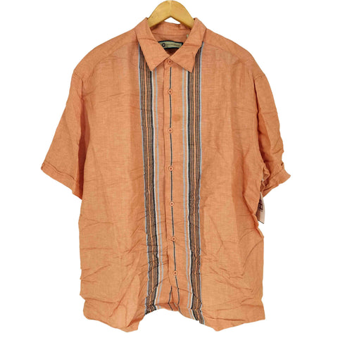 ハバネラ HAVANERA リネン レーヨン ストライプシャツ メンズ import:XL