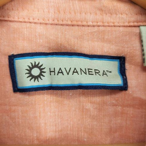ハバネラ HAVANERA リネン レーヨン ストライプシャツ メンズ import:XL