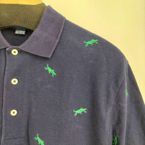 ポロゴルフラルフローレン POLO GOLF RALPH LAUREN 90S 総柄 刺繍 S/S ポロシャツ メンズ import:M