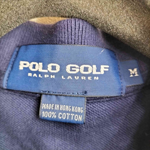 ポロゴルフラルフローレン POLO GOLF RALPH LAUREN 90S 総柄 刺繍 S/S ポロシャツ メンズ import:M