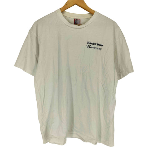 ウェイステッドユース WASTED YOUTH 袖シングル 両面プリントクルーネックTシャツ メンズ JPN:L