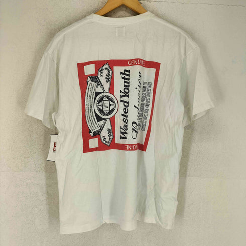 ウェイステッドユース WASTED YOUTH 袖シングル 両面プリントクルーネックTシャツ メンズ JPN:L