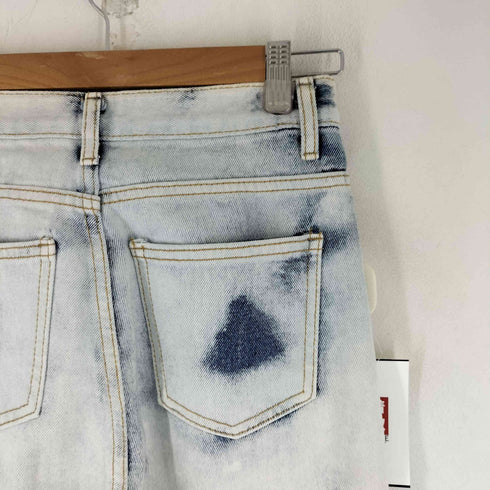 ミューズ MUZE ブリーチ加工 ストレートデニムパンツ レディース JPN:S