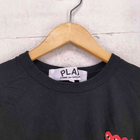プレイコムデギャルソン PLAY COMME des GARCONS T-SHIRT WITH DOUBLE HEART BLACK AD2022/1 メンズ import:L