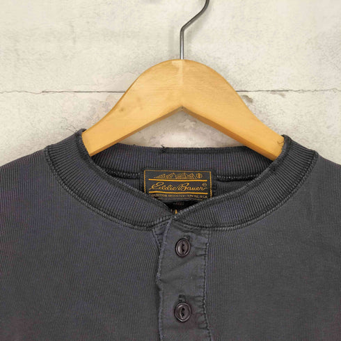 エディーバウアー Eddie Bauer 70-80s 黒タグ ヘンリーネックカットソー メンズ import:M