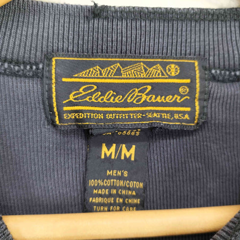 エディーバウアー Eddie Bauer 70-80s 黒タグ ヘンリーネックカットソー メンズ import:M