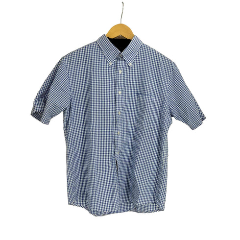 ランズエンド LANDS END ギンガムチェック S/S ボタンダウンシャツ メンズ import:M