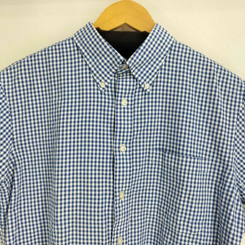 ランズエンド LANDS END ギンガムチェック S/S ボタンダウンシャツ メンズ import:M