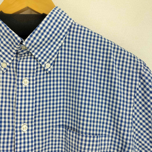 ランズエンド LANDS END ギンガムチェック S/S ボタンダウンシャツ メンズ import:M