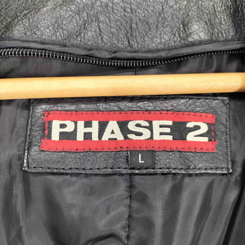 PHASE 2 real leather リアルレザートレンチコート メンズ L