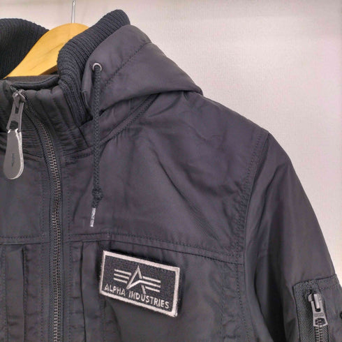 アルファインダストリーズ ALPHA INDUSTRIES フーデッド フライトジャケット メンズ import:M