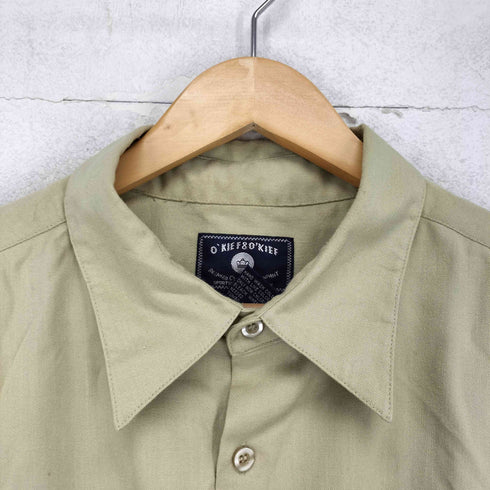 O'KIEF&O'KIEF} cashmere カシミヤ混開襟シャツ メンズ L