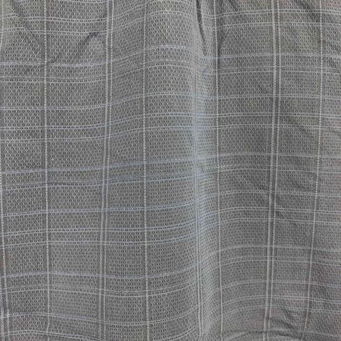 ヴァンヒューゼン VAN HEUSEN レーヨンポリ チェック柄開襟シャツ メンズ M