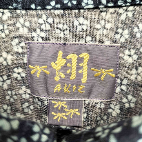 AKIZ MADE IN JAPAN 和柄 ボタンダウンシャツ メンズ import:L